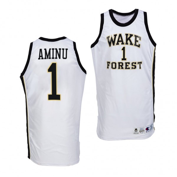 Wake Forest Demon Deacons Al-Farouq Aminu College Basketball Throwback uniform White #1 Jersey