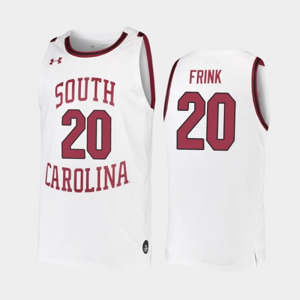 South Carolina Gamecocks Alanzo Frink White 2019-20 Replica Men's College Basketball Jersey
