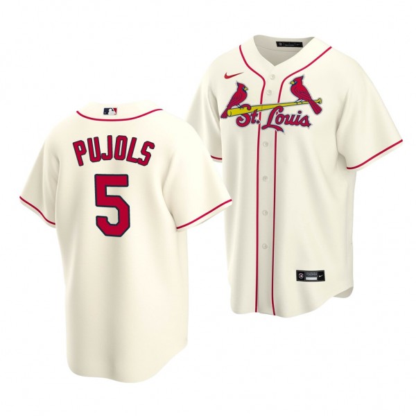 St. Louis Cardinals Albert Pujols Replica Cream #5...