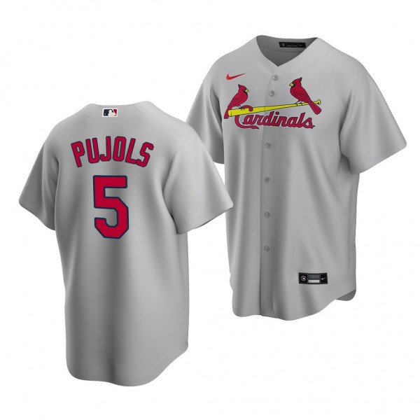 St. Louis Cardinals Albert Pujols Replica Gray #5 ...