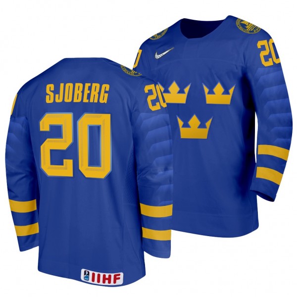 Sweden Hockey Albert Sjoberg Blue 2022 IIHF World ...
