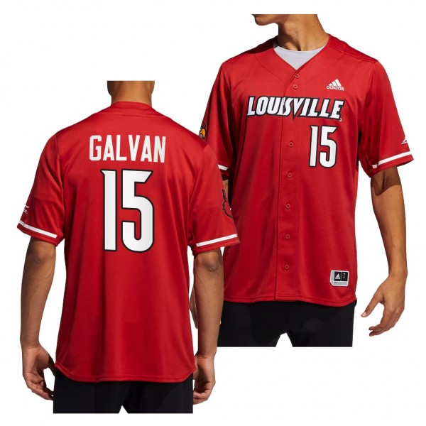 Alex Galvan Louisville Cardinals Button-Up Men Jer...