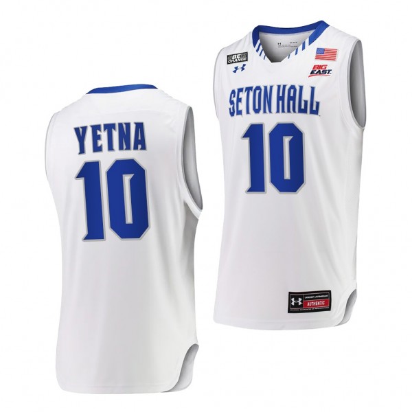 Seton Hall Pirates Alexis Yetna #10 White Replica ...