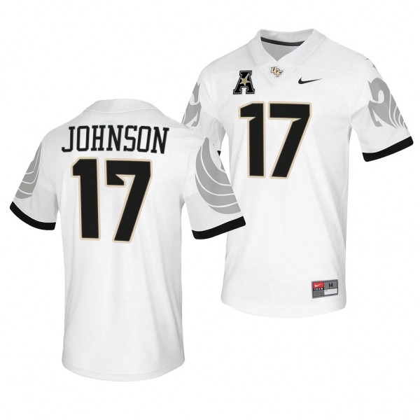 UCF Knights Amari Johnson #17 White College Football Jersey
