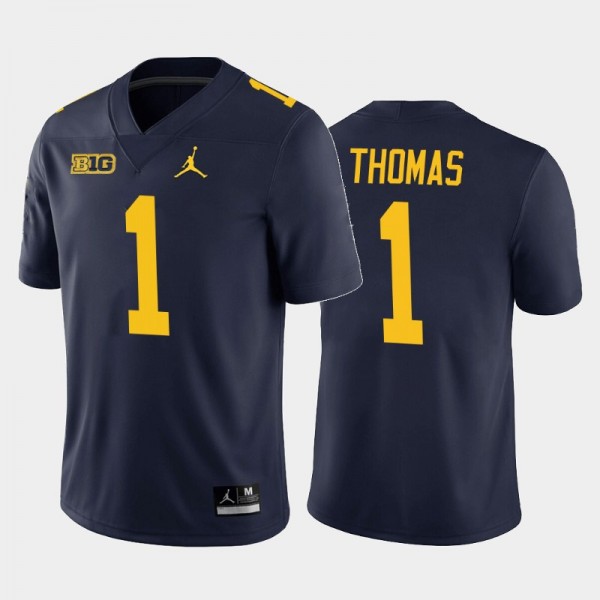 Michigan Wolverines Ambry Thomas Navy Home Game Je...