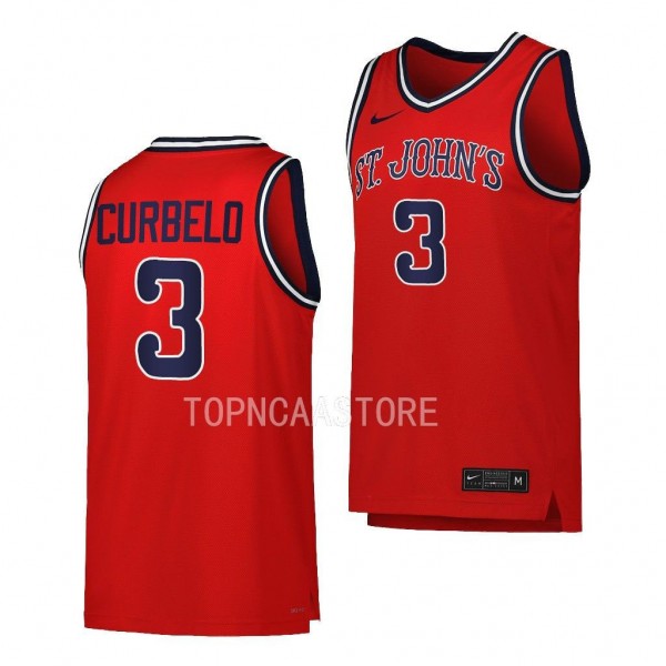 Andre Curbelo St. John's Red Storm #3 Red Replica ...