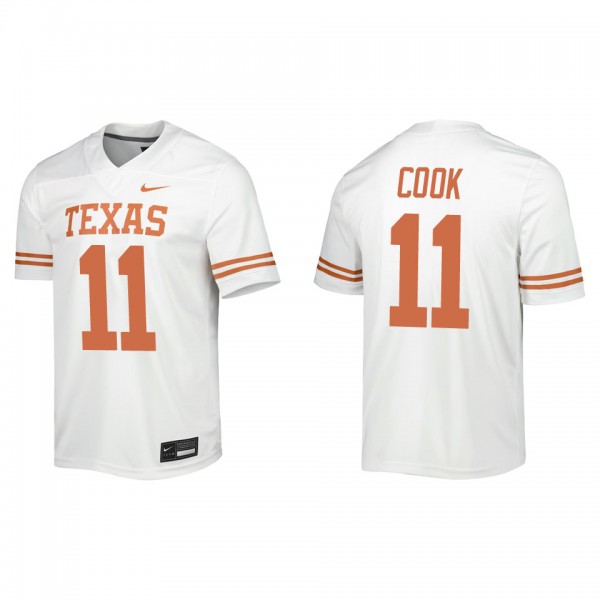 Anthony Cook Texas Longhorns Away Game Jersey Whit...