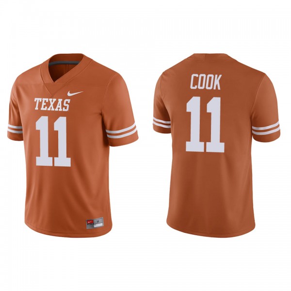 Anthony Cook Texas Longhorns Home Game Jersey Texas Orange