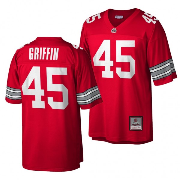 Ohio State Buckeyes Archie Griffin #45 Scarlet Bla...