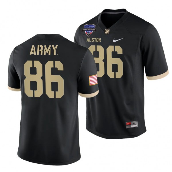 Army Black Knights Isaiah Alston 2021 Armed Forces Bowl Champions Jersey #86 Black Uniform