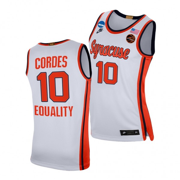 Syracuse Orange Arthur Cordes White 2021 March Mad...