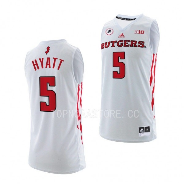 Rutgers Scarlet Knights Aundre Hyatt White #5 Jers...