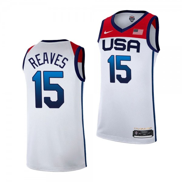 Austin Reaves USA 2023 FIBA World Cup White #15 Je...