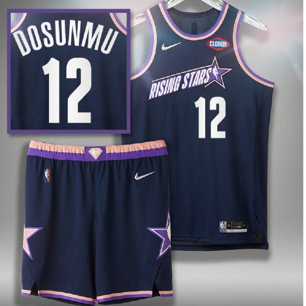 Ayo Dosunmu 2022 NBA Rising Stars Bulls #12 Purple...