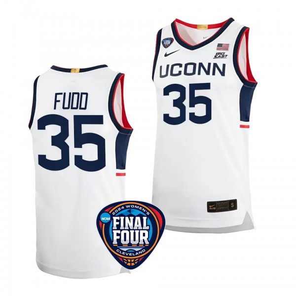 UConn Huskies Azzi Fudd White #35 2024 NCAA March ...