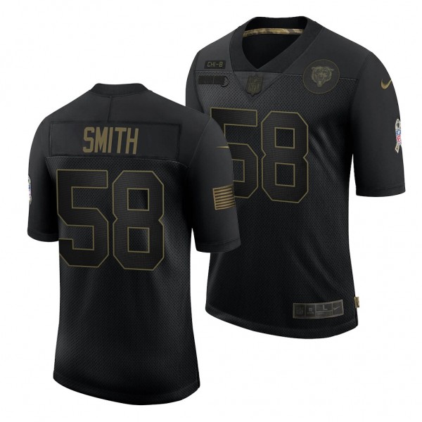 Chicago Bears 58 Roquan Smith Black 2020 Salute to...