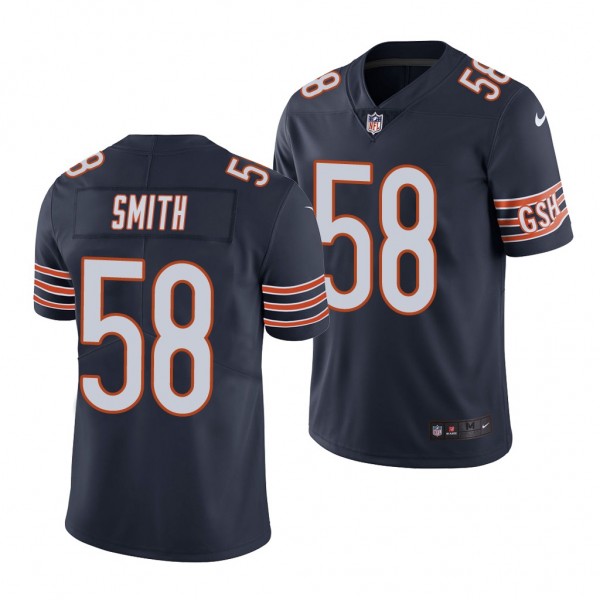 Chicago Bears 58 Roquan Smith Navy Color Rush Limited Jersey Men's