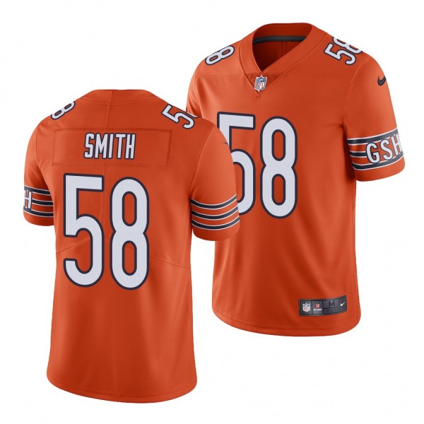 Chicago Bears 58 Roquan Smith Orange Vapor Untouch...