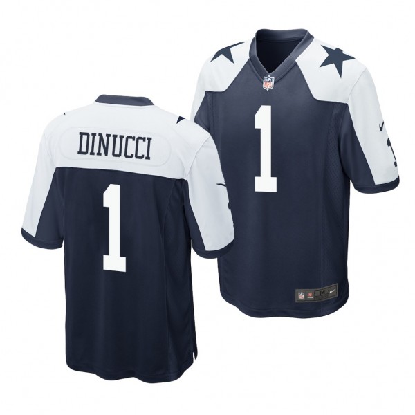 Dallas Cowboys Ben DiNucci Navy 2020 NFL Draft Alt...