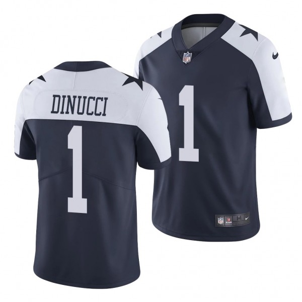 Dallas Cowboys Ben DiNucci Navy 2020 NFL Draft Alt...