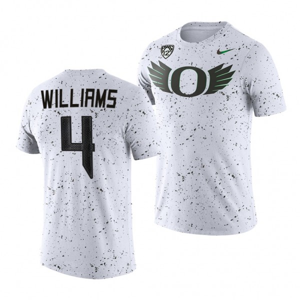 Bennett Williams T-Shirt Oregon Ducks #4 White Egg...