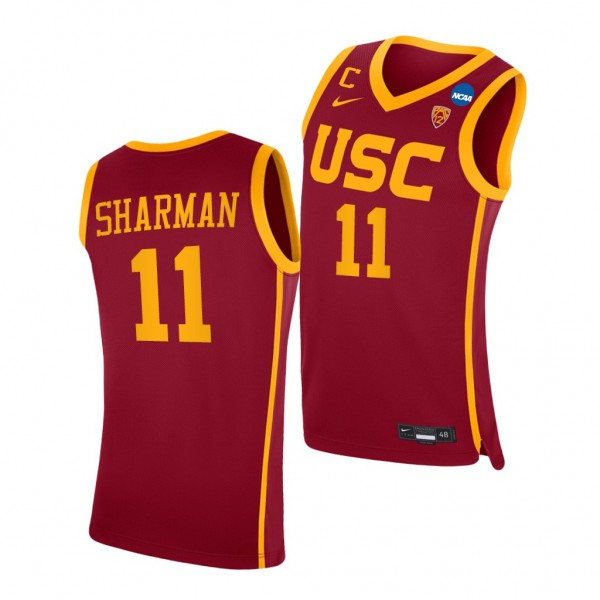 USC Trojans Bill Sharman Cardinal Retired Number P...