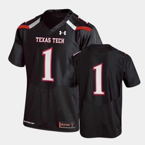 Texas Tech Red Raiders Black Replica Football Jers...