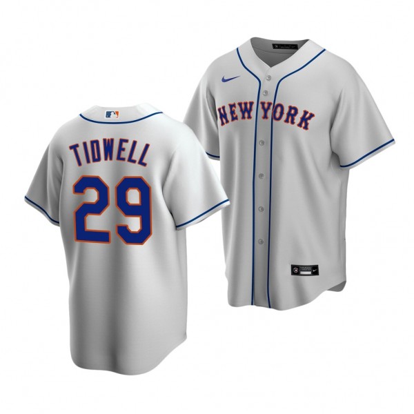 Blade Tidwell New York Mets 2022 MLB Draft Jersey Gray Road Replica