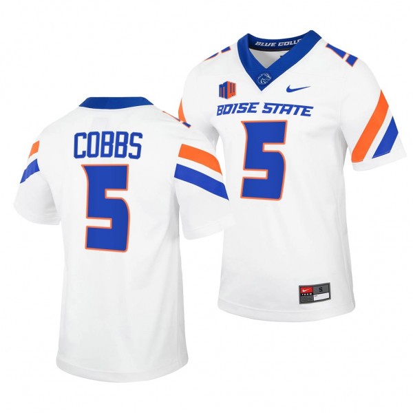 Boise State Broncos #5 Stefan Cobbs Untouchable Football White Jersey Men's