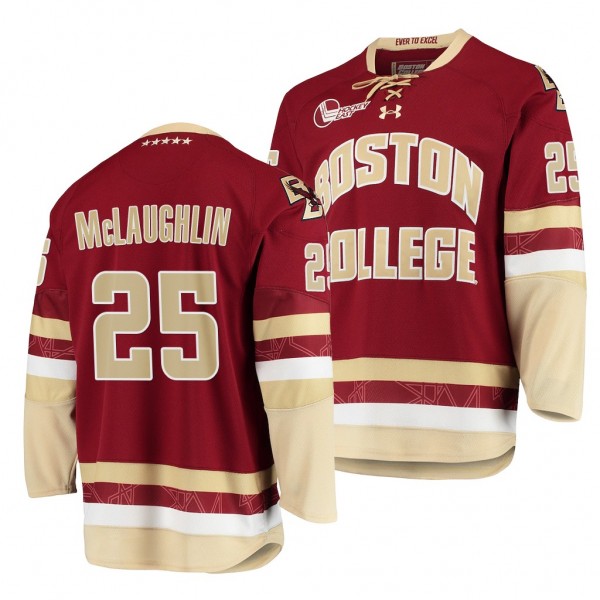 Boston College Eagles 25 Marc McLaughlin Maroon College Hockey Replica Jersey 2021-22