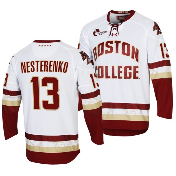 Nikita Nesterenko Boston College Eagles 13 White C...