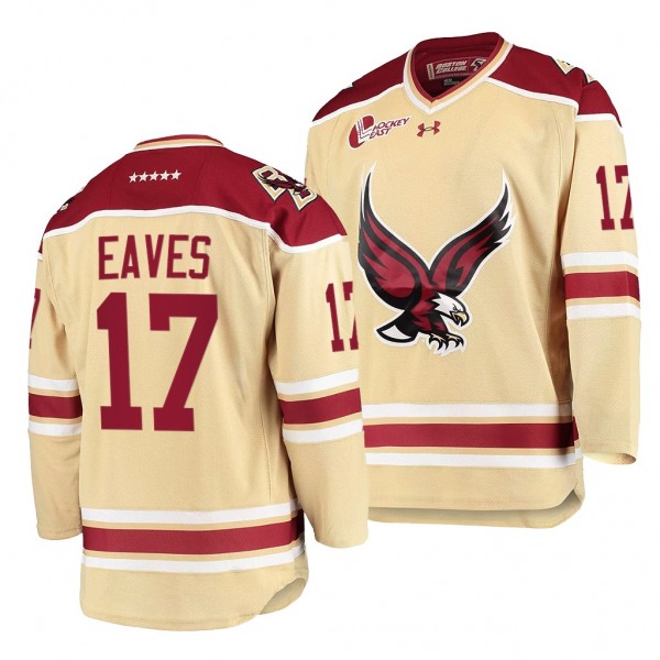 Boston College Eagles 17 Patrick Eaves Beige Colle...