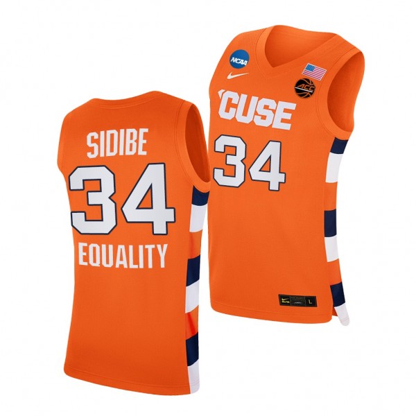 Syracuse Orange Bourama Sidibe Orange 2021 March Madness Sweet 16 Equality Jersey