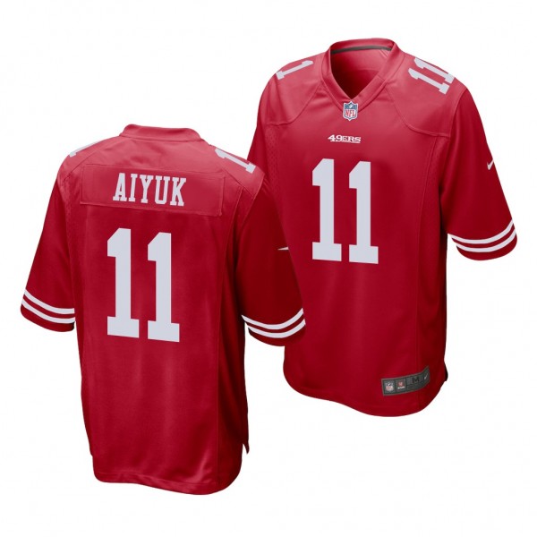San Francisco 49ers Brandon Aiyuk Scarlet 2020 NFL...