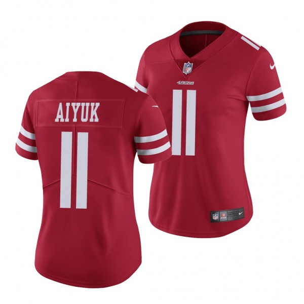 San Francisco 49ers Brandon Aiyuk Scarlet 2020 NFL Draft Women's Vapor Limited Jersey
