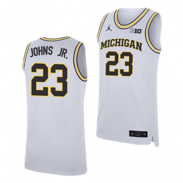 Michigan Wolverines Brandon Johns Jr. White Replica College Basketball Jersey