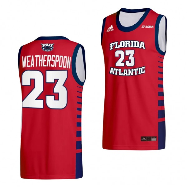 FAU Owls Brandon Weatherspoon Red #23 College Bask...