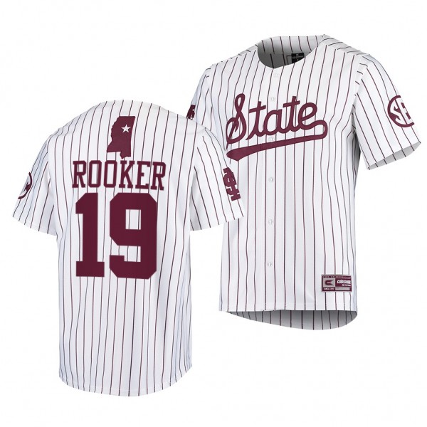 Brent Rooker Mississippi State Bulldogs College Baseball Men Jersey - White