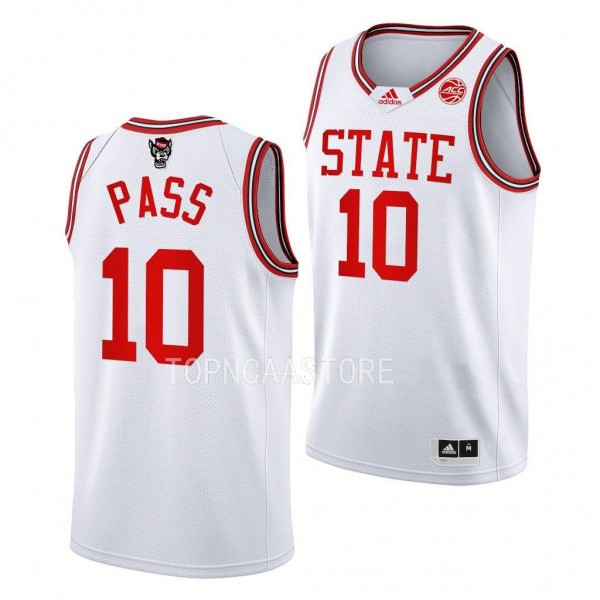 NC State Wolfpack 1983 Throwback Breon Pass #10 Wh...