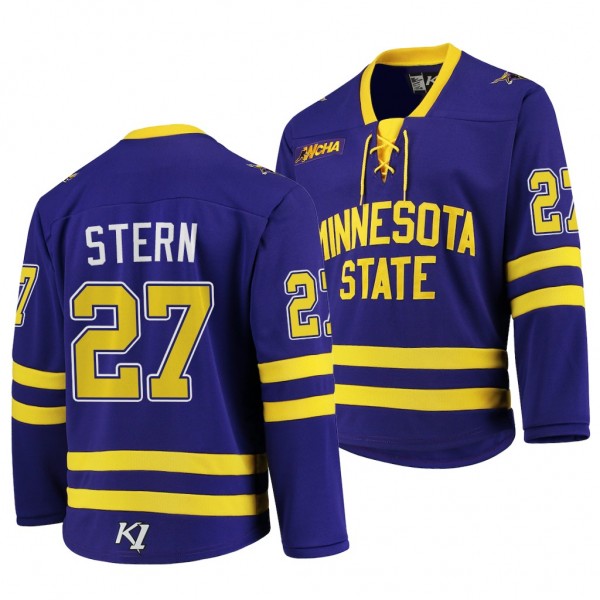 Brett Stern Minnesota State Mavericks Purple Repli...