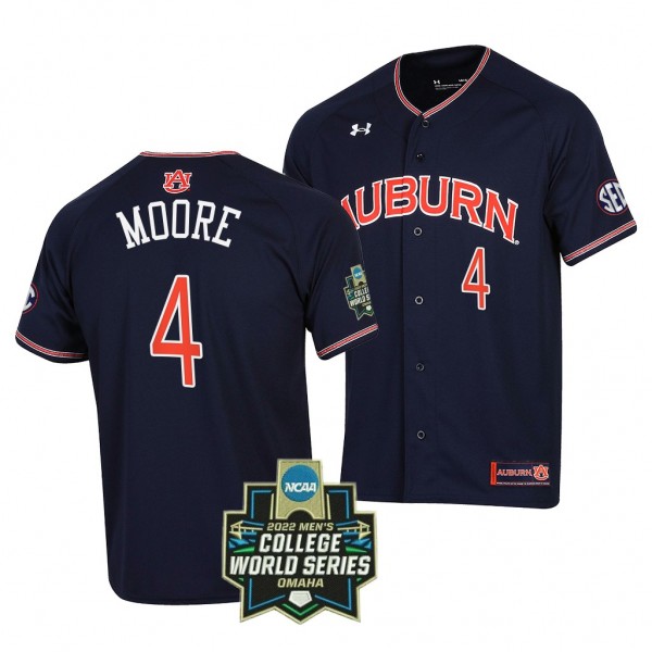 Brody Moore Auburn Tigers 2022 World Series Men Je...