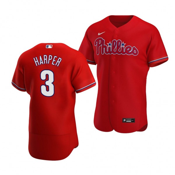 Bryce Harper Philadelphia Phillies #3 Red Authenti...