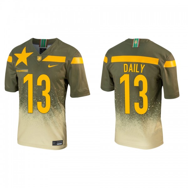 Bryson Daily Army Black Knights 1st Armored Division Old Ironsides Untouchable Football Jersey Olive
