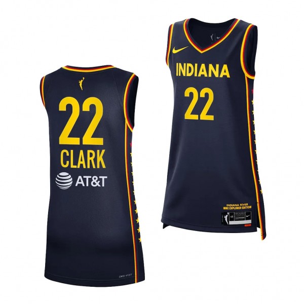 Caitlin Clark Indiana Fever #22 Navy 2024 WNBA Dra...