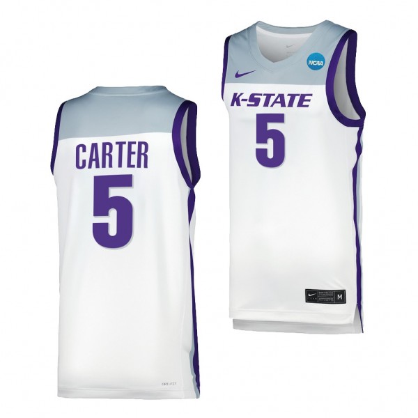 Cam Carter White 2023 NCAA March Madness Kansas St...