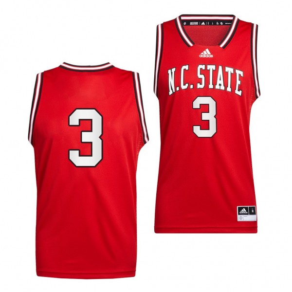 NC State Wolfpack Cam Hayes #3 Red Reverse Retro uniform 2022 College Basketball Jersey