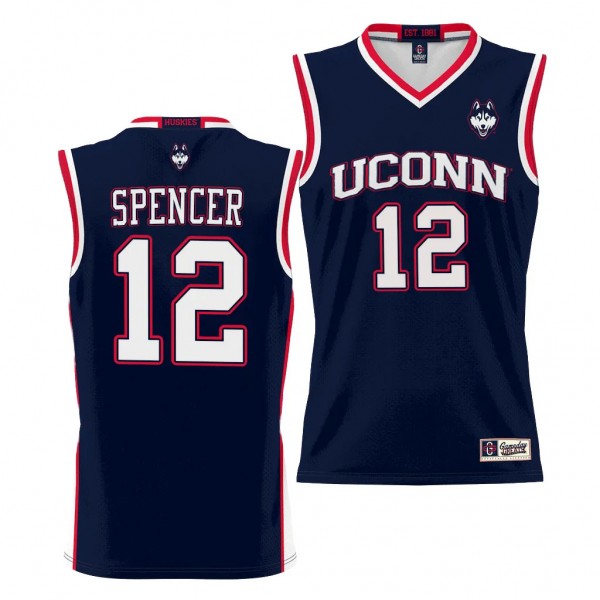 UConn Huskies Cam Spencer Navy #12 NIL Basketball ...