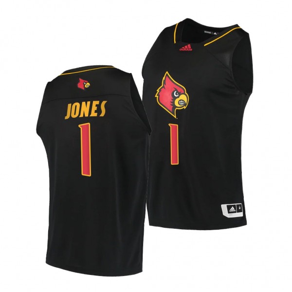 Louisville Cardinals Carlik Jones Black 2020-21 Alternate College Basketball Jersey Men