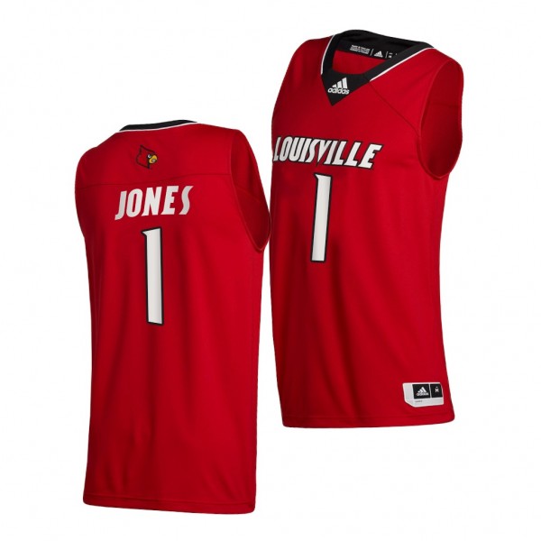 Louisville Cardinals Carlik Jones Red 2020-21 Coll...