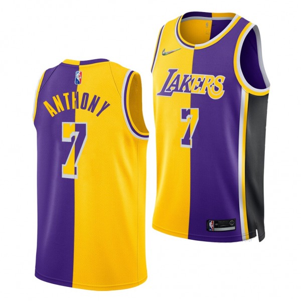 Carmelo Anthony #7 Lakers Split Edition Purple Gol...
